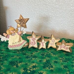Gold Angel Star Holiday Decor Set